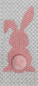 Beginner Bunny Rabbit Pink Pom Pom Tail